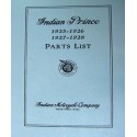 Indian Prince Parts List Manual
